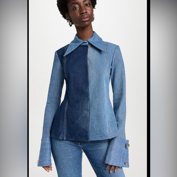 A.w.a.k.e mode denim two toned short jacket 38 with tags - Picture 3 of 8